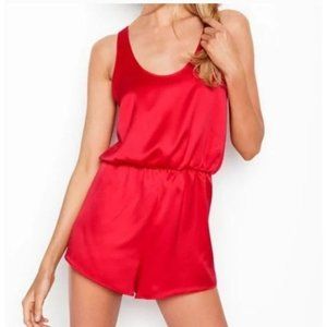 Victoria's Secret Red Satin Romper XS‎